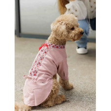 Вишиванка для собак з китицями RY-49 кольору пудра