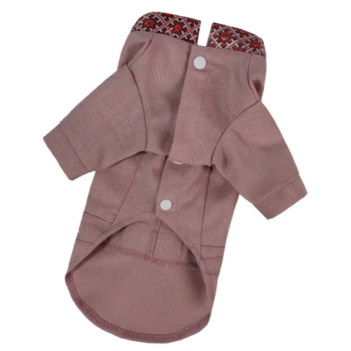 Вишиванка для собак з китицями RY-49 кольору пудра