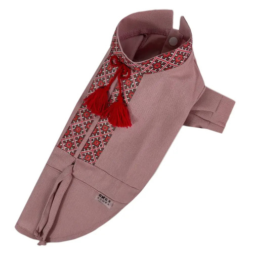 Вишиванка для собак з китицями RY-49 кольору пудра