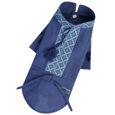 Вишиванка для собак з китицями RY-56 кольору джинс