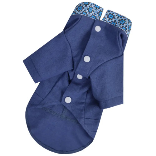 Вишиванка для собак з китицями RY-56 кольору джинс