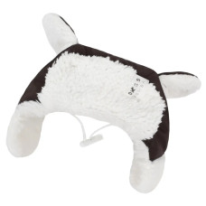 Шапка з вушками для собак шоколад S-111