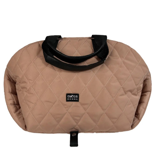 Сумка автогамак для собак персикового цвета S-42