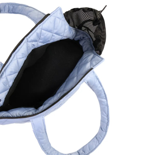 Сумка стёганая для собак голубого цвета S-86