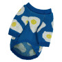 Вязаный свитер для собак синего цвета "Яичница" Y-347