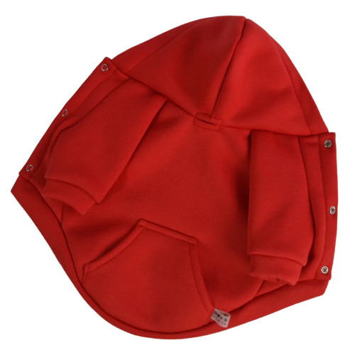 Красная толстовка для собак с карманом Dogs Bomba Y-358