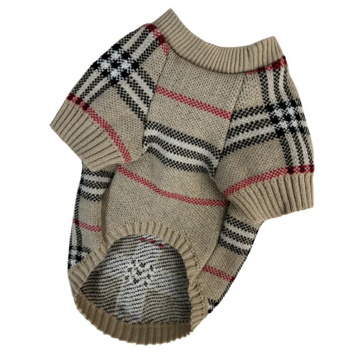 Свитер вязаный для собак Burberry беж Y-365