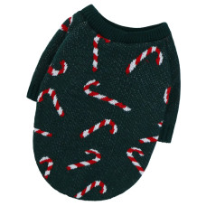 Светр для собак в’язаний «Цукерка» смарагд Y-388