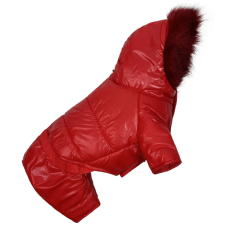 Зимний комбинезон для собак Dogs Bomba A-77 Красный лакированный