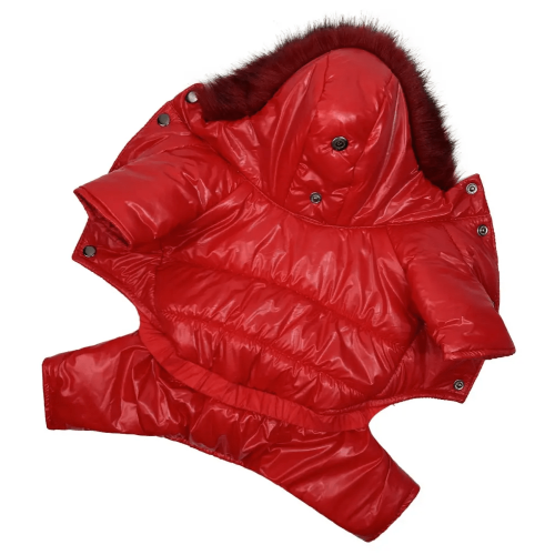 Зимовий комбінезон для собак Dogs Bomba A-77 Червоний лакований