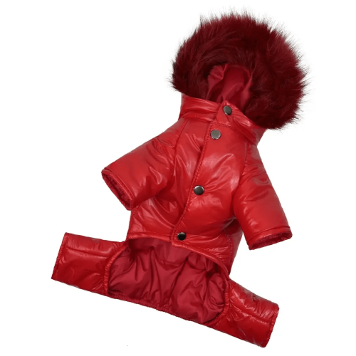 Зимовий комбінезон для собак Dogs Bomba A-77 Червоний лакований