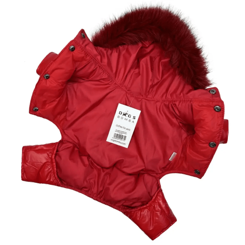 Зимовий комбінезон для собак Dogs Bomba A-77 Червоний лакований