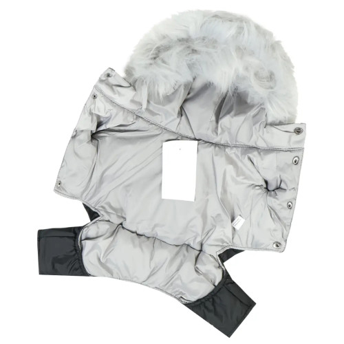 Зимовий комбінезон для собак світловідбиваючий камуфляж A-78