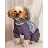 Зимовий комбінезон для собак зі світловідбиваючої тканини ажур A-79