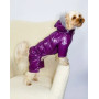 Зимовий комбінезон для собак лакований пурпурний A-86