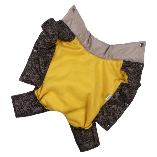 Зимний комбинезон для собак-девочек с рюшками и узорами AD-22