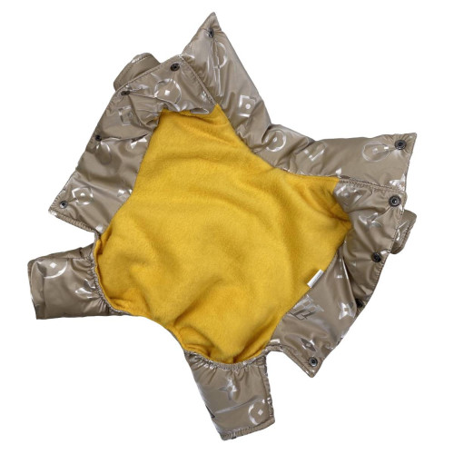 Зимовий комбінезон для собак дівчаток з рюшками  LV беж AD-24