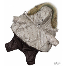 Зимний комбинезон для собак с капюшоном на меху двухцветный LV AM-18