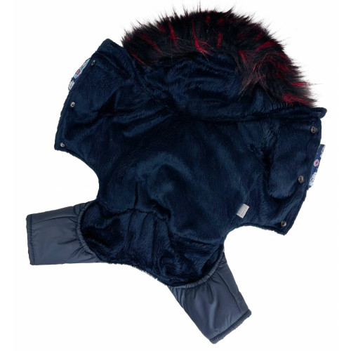 Зимовий комбінезон для собак на хутрі з капюшоном єдиноріг AM-20