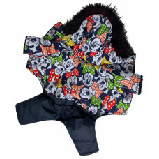 Зимний комбинезон собак на меху с капюшоном Микки AM-25