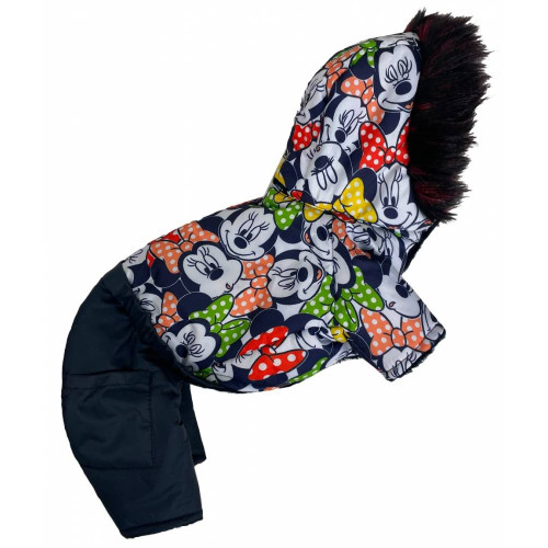 Зимний комбинезон собак на меху с капюшоном Микки AM-25