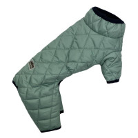 Зимний комбинезон для собак двухсторонний стеганый мятного цвета AS-6