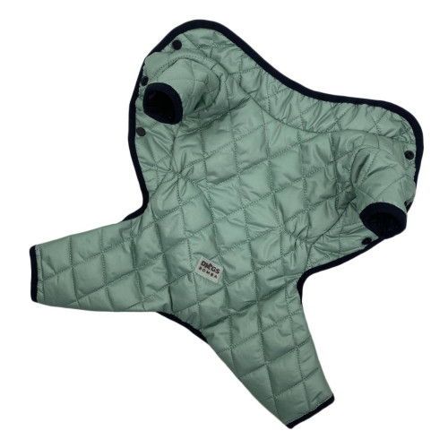 Зимний комбинезон для собак двухсторонний стеганый мятного цвета AS-6