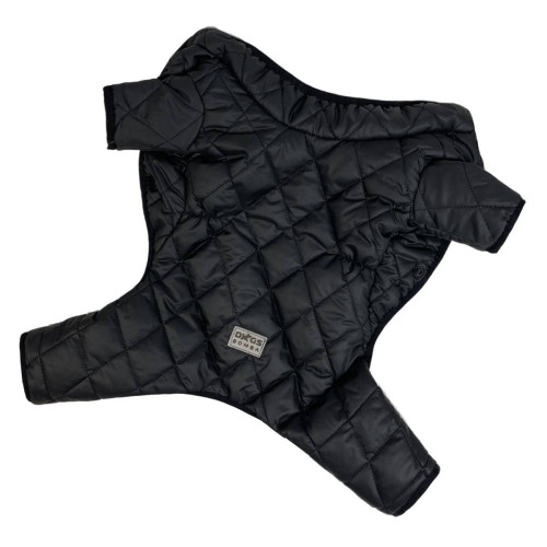 Зимовий комбінезон для собак двосторонній стьобаний чорний AS-9