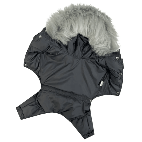 Зимний комбинезон для собак со съемными штанами зеленый камуфляж CO-33