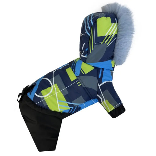 Комбинезон со съёмными штанами для собак Dogs Bomba с геометрическим принтом CO-35