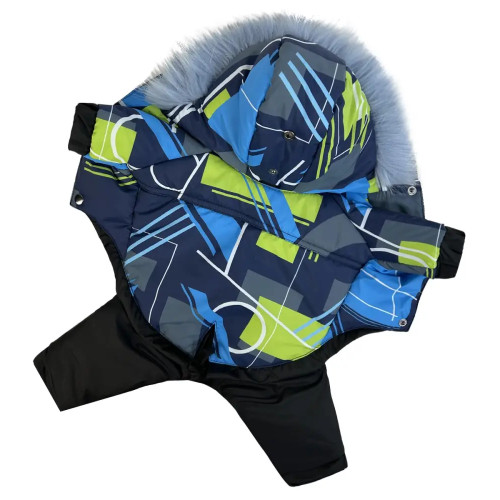 Комбинезон со съёмными штанами для собак Dogs Bomba с геометрическим принтом CO-35