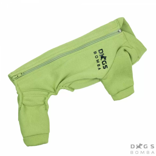 Костюм на змейке оливкового цвета D-123