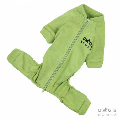 Костюм на змейке оливкового цвета D-123