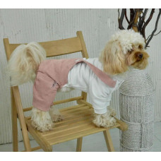 Костюм для собак D-209 вельвет пудра весенне-летний