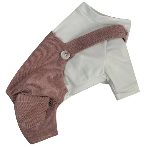 Костюм для собак D-209 вельвет пудра весенне-летний