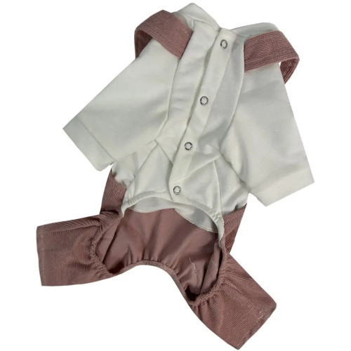 Костюм для собак D-209 вельвет пудра весенне-летний