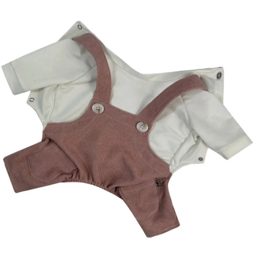 Костюм для собак D-209 вельвет пудра весенне-летний