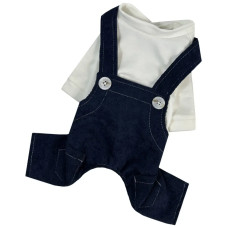 Костюм для собак D-210 вельвет синий весенне-летний