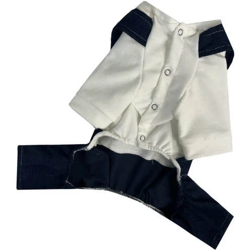 Костюм для собак D-210 вельвет синий весенне-летний