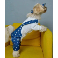Костюм для собак D-213 джинс панды весенне-летний