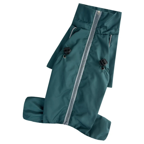 Дождевик для такс MT-31 изумрудного цвета