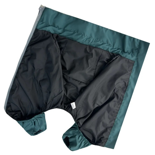 Дождевик для такс MT-31 изумрудного цвета