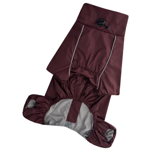 Дощовик для такс MT-32 кольору марсала