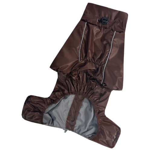 Дождевик для такс MT-34 шоколадного цвета