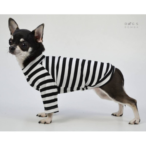 Тельняшка для собак Dogs Bomba F-33 черно-белая