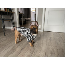 Тільняшка для собак Dogs Bomba F-33 чорно-біла