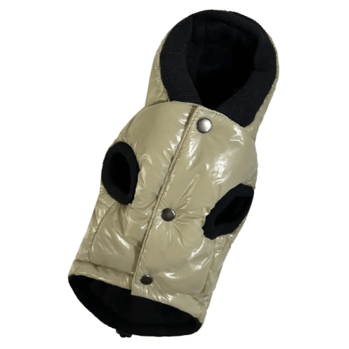 Жилет для собак лакированный беж G-103