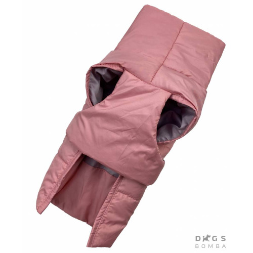 Дутий водовідштовхувальний жилет для собак рожевого кольору G-50