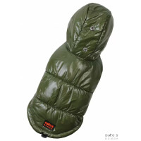 Жилет для собак лакований хакi G-53 (осінь-зима)