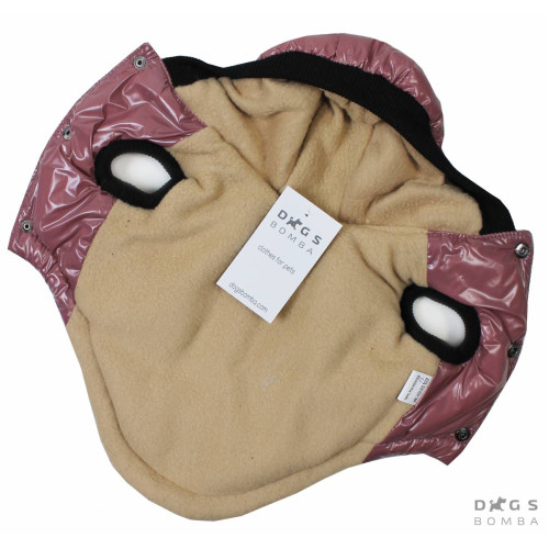 Жилет для собак лакированный пудра G-54 (осень-зима)